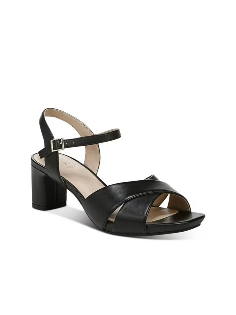 Women's Zummaal Black Memory Foam Block Heel Dress Sandals NIB Size 9 M